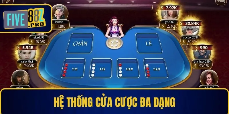 Hệ thống cửa cược đa dạng